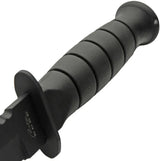 Rite Edge Elite Combat Fixed Blade - 10.5 Inch Overall, 5.5 Inch Black Partial Serrated 3Cr13 Blade by Rite Edge