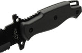 Rite Edge Ranger Fixed Blade Tanto - 7-Inch Black Serrated 3Cr13 Blade With Full Tang And Nylon Sheath by Rite Edge