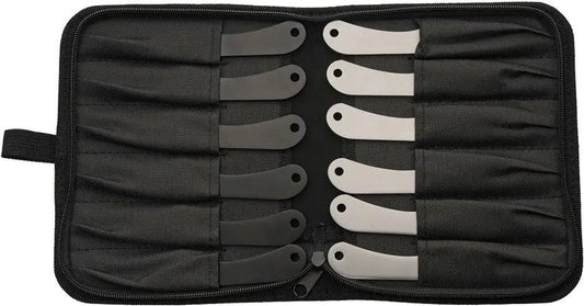 Rite Edge Rival Throwing Set - 12 Piece Satin And Black Finishes In Black Nylon Zippered Case by Rite Edge