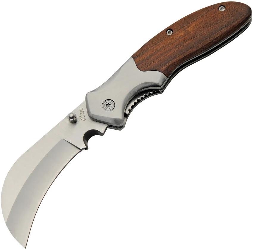 China Made Hawkbill Linerlock Wood 211637 by China Made