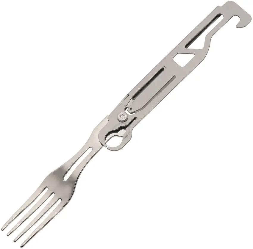 7-In-1 Camp Tool With Serrated Knife Corkscrew Bottle Opener Can Opener Spoon And Fork Stainless Steel by China Made