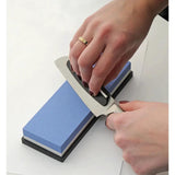 Rite Edge Sharpening Stone With Angle Guide - Two Sided 1000/6000 Grit Sharpening, Non Slip Bamboo Base by Rite Edge
