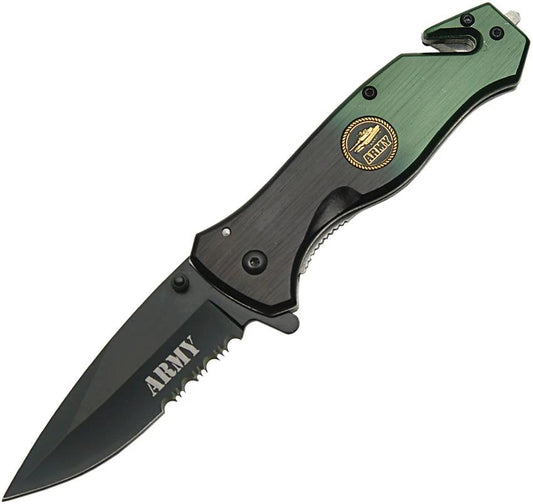 India Made Rescue Linerlock A/O Army 300202-AR by India Made