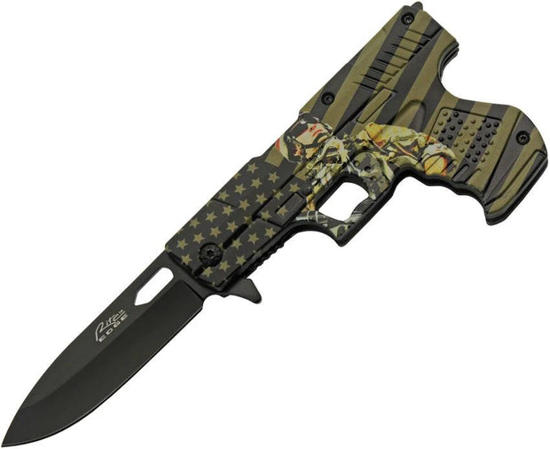 Rite Edge Gun Linerlock A/O Soldier 300227-CM by Rite Edge