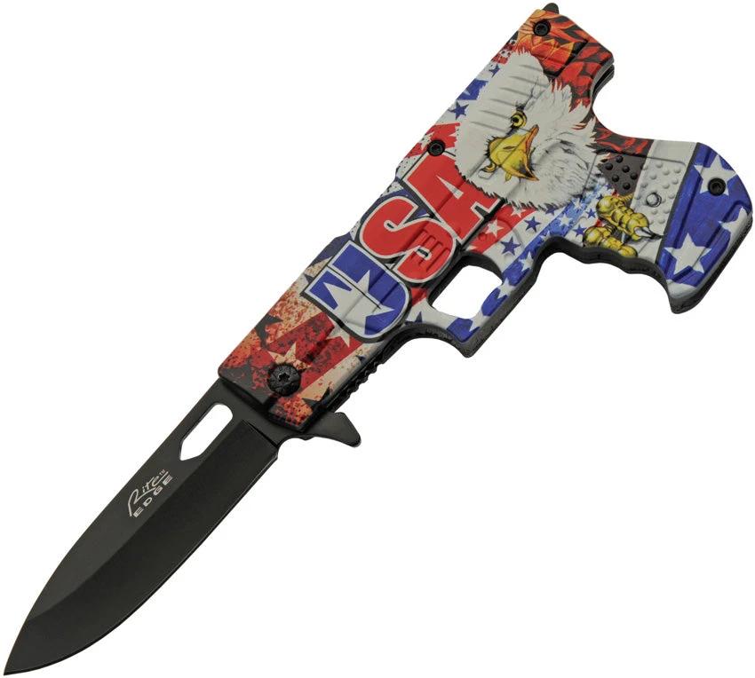 Rite Edge Gun Linerlock A/O Eagle 300227-EG by Rite Edge