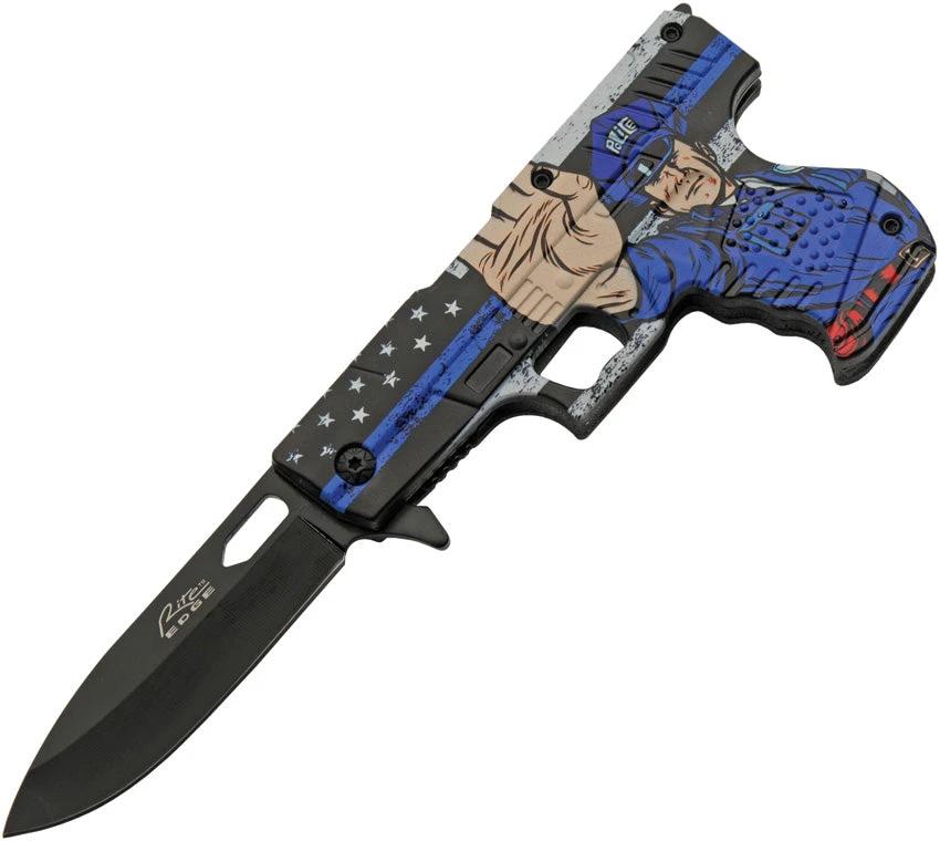 Rite Edge Gun Linerlock A/O Police 300227-PP by Rite Edge