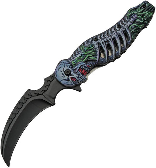 Rite Edge Skull Talon Linerlock A/O 300308-BL by Rite Edge
