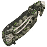 Rite Edge Skull Eyes Linerlock Tactical Knife Assisted Opening With Skull Eye Handle Artwork by Rite Edge