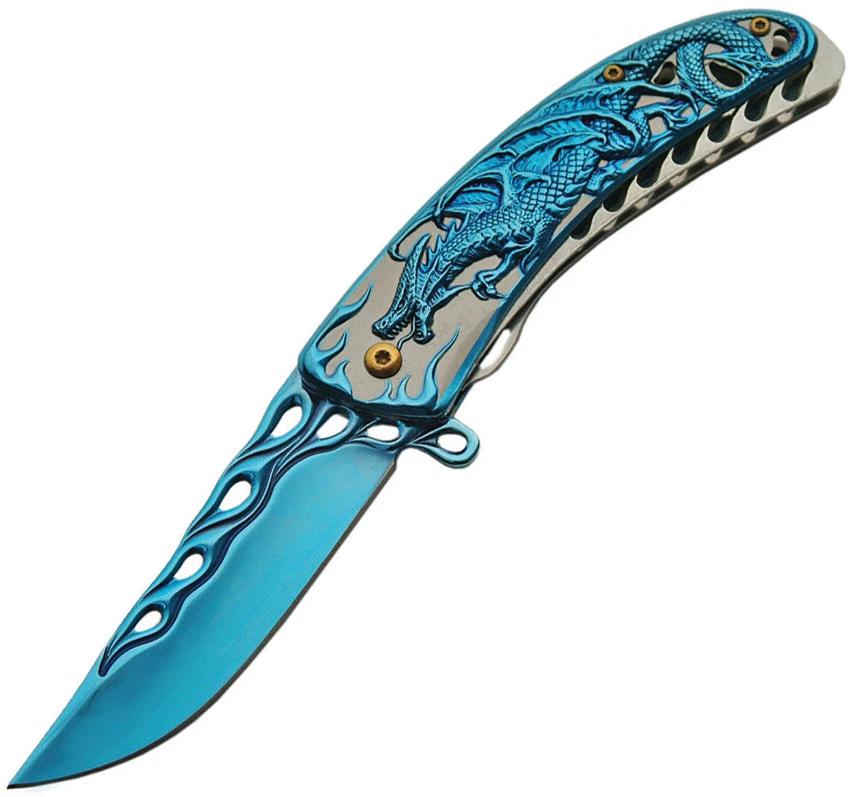Rite Edge Dragon Linerlock Blue A/O 300400-BL by Rite Edge