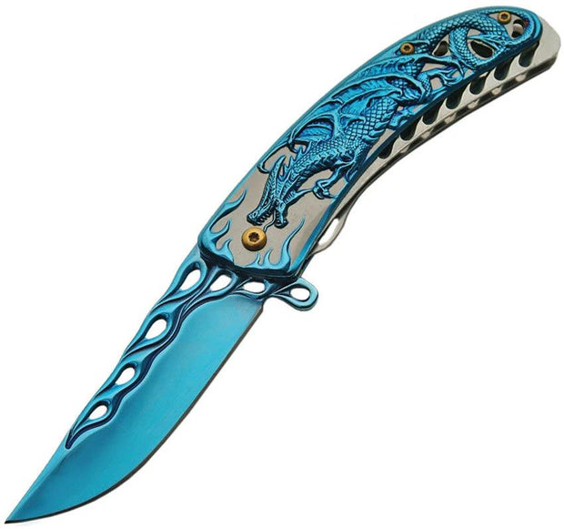 Rite Edge Dragon Linerlock Blue A/O 300400-BL by Rite Edge