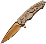 Rite Edge Wolf Framelock A/O Gold 300403-GD by Rite Edge