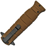 Rite Edge Linerlock Folding Knife Brown - Assisted Opening, Clip Point Blade, Rubber Handle by Rite Edge