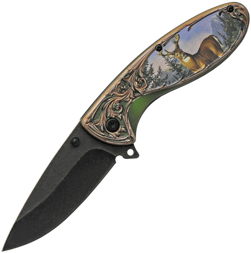 China Made Wildlife Linerlock Deer 300508-DE