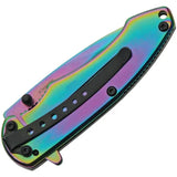 Rite Edge Framelock Spectrum - TiNi Coated Blade And Spectrum TiNi Finish Stainless Handle by Rite Edge