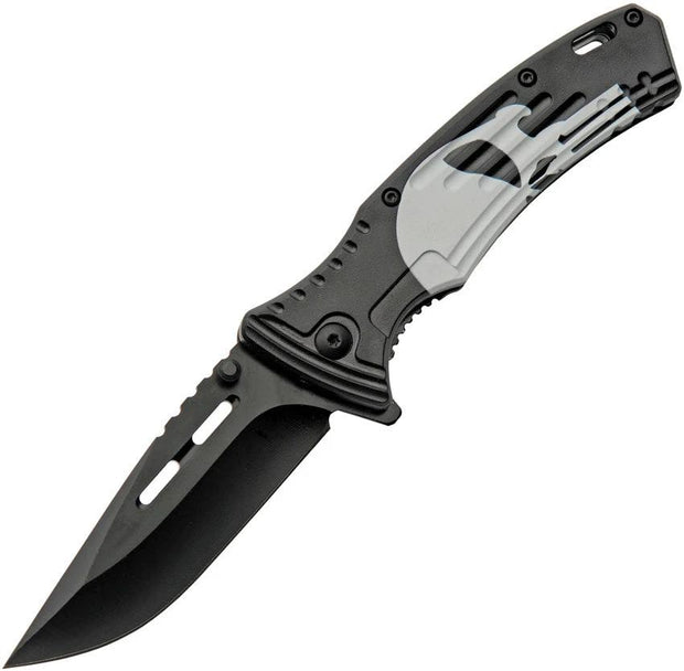 China Made Punisher Skull Linerlock A/O 300531 by China Made