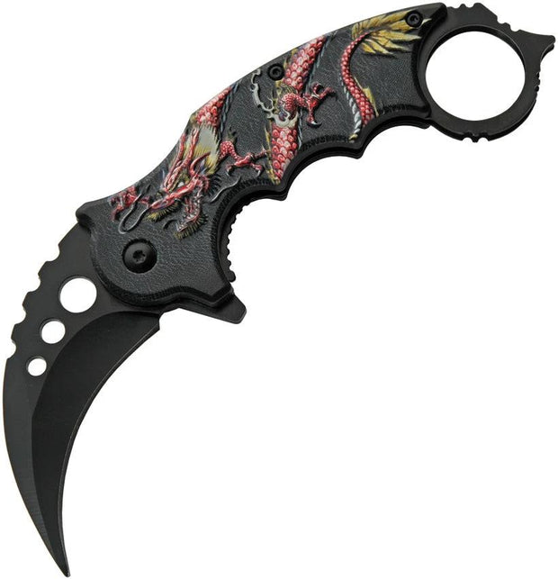 Rite Edge Dragon Linerlock A/O Red 300539-RD by Rite Edge