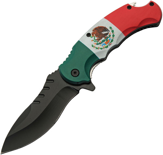 China Made Mexican Flag Linerlock A/O 300567-MX