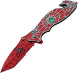 China Made Spider Web Linerlock A/O Red 300568-RD by China Made