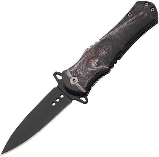 China Made Skull Linerlock A/O Reaper 300569-GR
