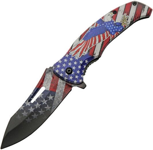 China Made USA Eagle Linerlock A/O 300575-EG