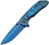 China Made Samurai Framelock Blue 300581 by China Made