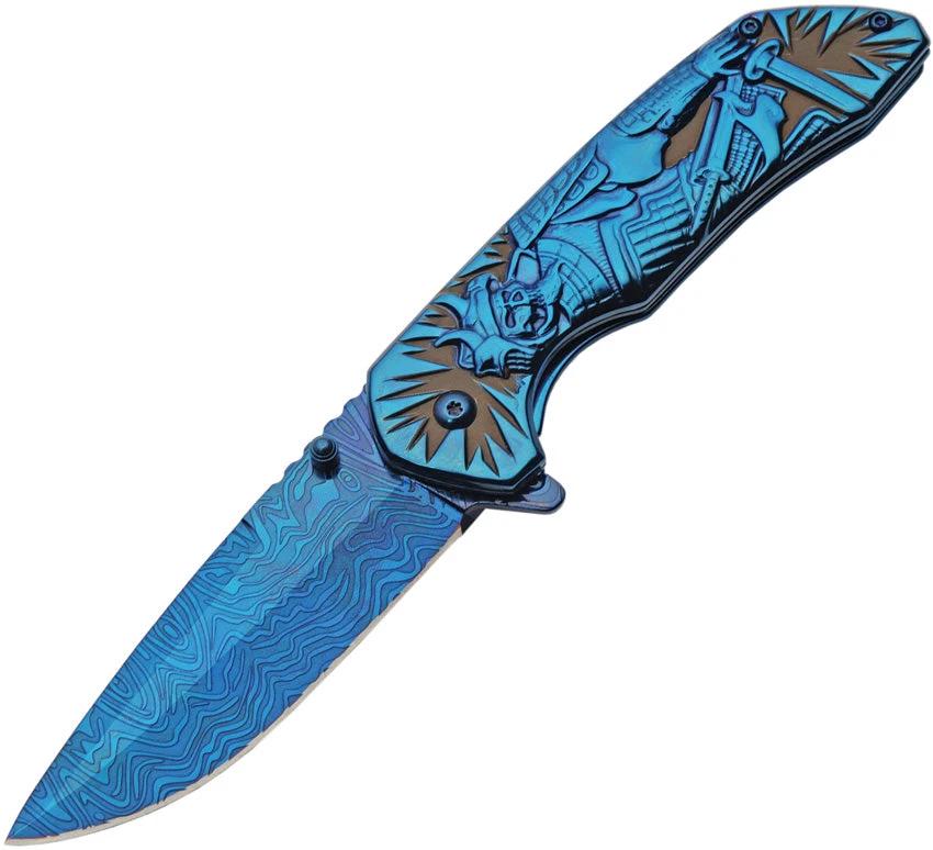 China Made Samurai Framelock Blue 300581 by China Made