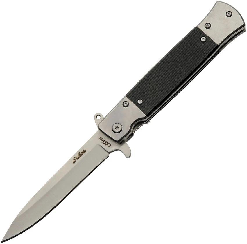 China Made Stiletto Linerlock Black 300584 by China Made