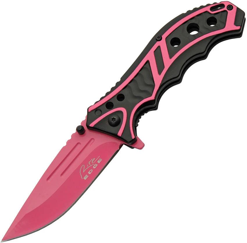 Rite Edge Caution Linerlock A/O Pnk 300585-PK by Rite Edge