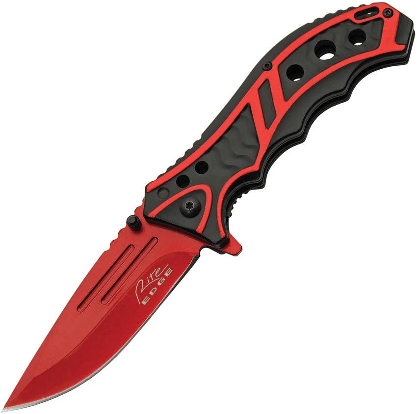 Rite Edge Caution Linerlock A/O Red 300585-RD by Rite Edge