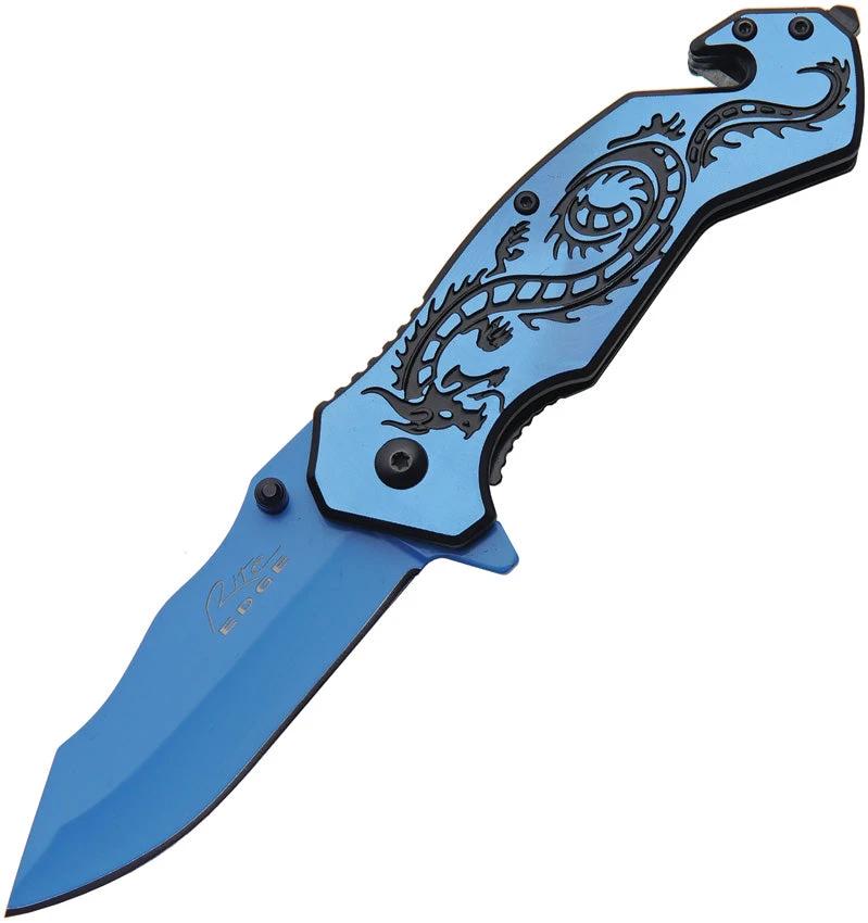 Rite Edge Flying Dragon Linerlock Blue 300586-BL by Rite Edge
