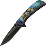 Rite Edge Reaper Linerlock A/O Blue 300589-BL by Rite Edge