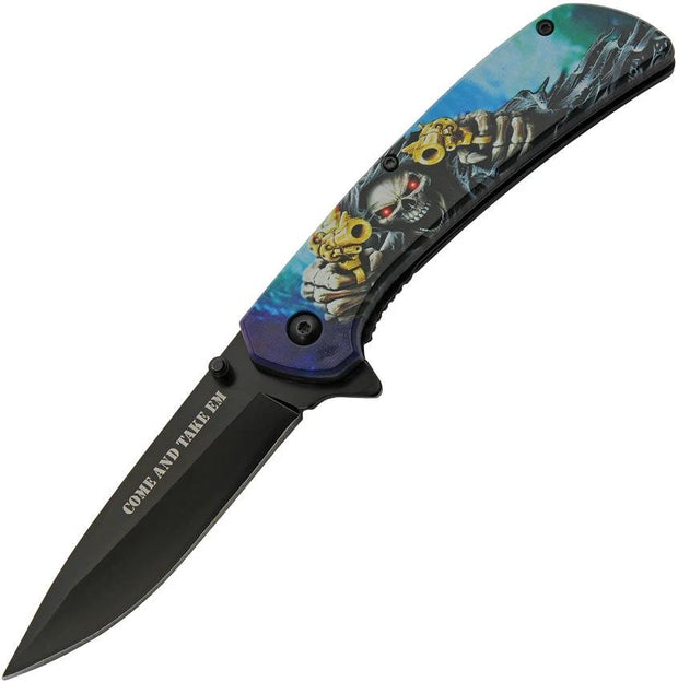 Rite Edge Reaper Linerlock A/O Blue 300589-BL by Rite Edge