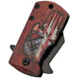 Rite Edge Money Clip Framelock Skull Knife - Aluminum Handle With Black Stainless Back, 2.25in Closed by Rite Edge