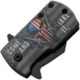 Rite Edge Money Clip Framelock Skull - Assisted Opening, Black Aluminum Handle Boxed by Rite Edge