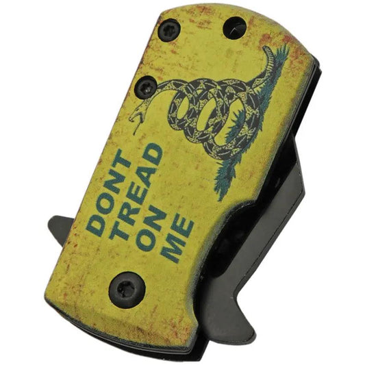 Rite Edge Money Clip Framelock AO Tread Knife - Dont Tread On Me Artwork, 2.25 Inch Closed Blade by Rite Edge