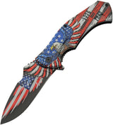 China Made Flag Linerlock A/O Eagle 300593-EG by China Made