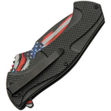 Assisted Opening Flag Liner Lock Knife With American Eagle Artwork 4in Blade 5in Closed Patriotic EDC by China Made