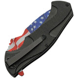 LibertyRose Flag Linerlock Knife Assisted Opening Four Inch Blade Patriotic Collectors by China Made