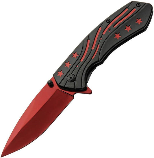Rite Edge Red Stars Linerlock 300600-RD by Rite Edge