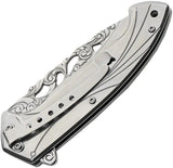 Eagle Framelock Folding Knife Satin 420 Blade 4.75 Inch Closed For EDC Enthusiasts Extended Tang Lanyard Clip by China Made
