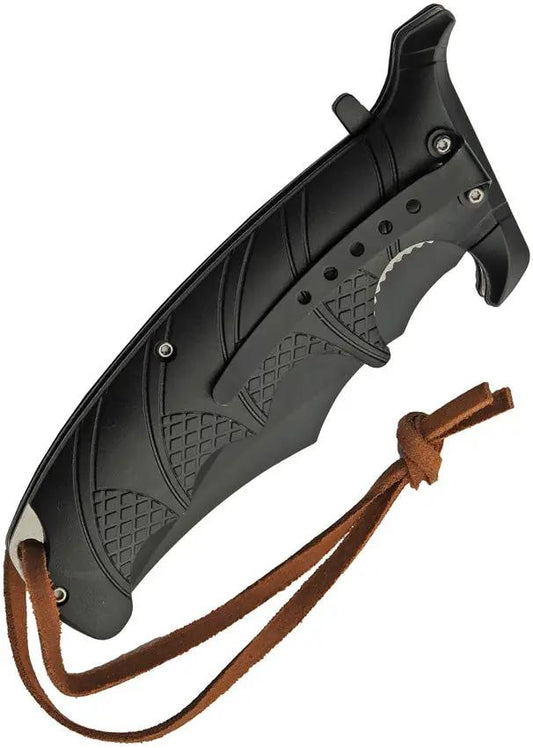 Rite Edge Defender Linerlock AO Eagle Knife - Assisted Opening With 3.5 Inch Blade And Black ABS Handle by Rite Edge
