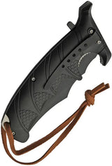 Rite Edge Defender Linerlock Assisted Opening Police Knife 3.5in Black 420 Stainless Blade Black ABS Handle by Rite Edge