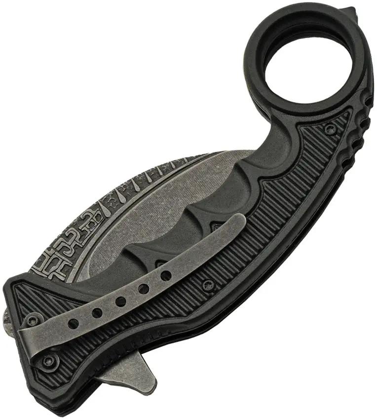 Rite Edge Gothic Karambit Linerlock - Assisted Opening With Black Stonewash 3Cr13 Blade by Rite Edge