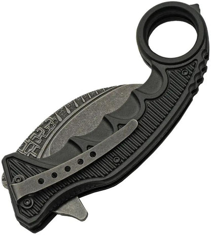 Rite Edge Gothic Karambit Linerlock - Assisted Opening With Black Stonewash 3Cr13 Blade by Rite Edge