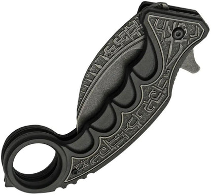 Rite Edge Gothic Karambit Linerlock - Assisted Opening With Black Stonewash 3Cr13 Blade by Rite Edge