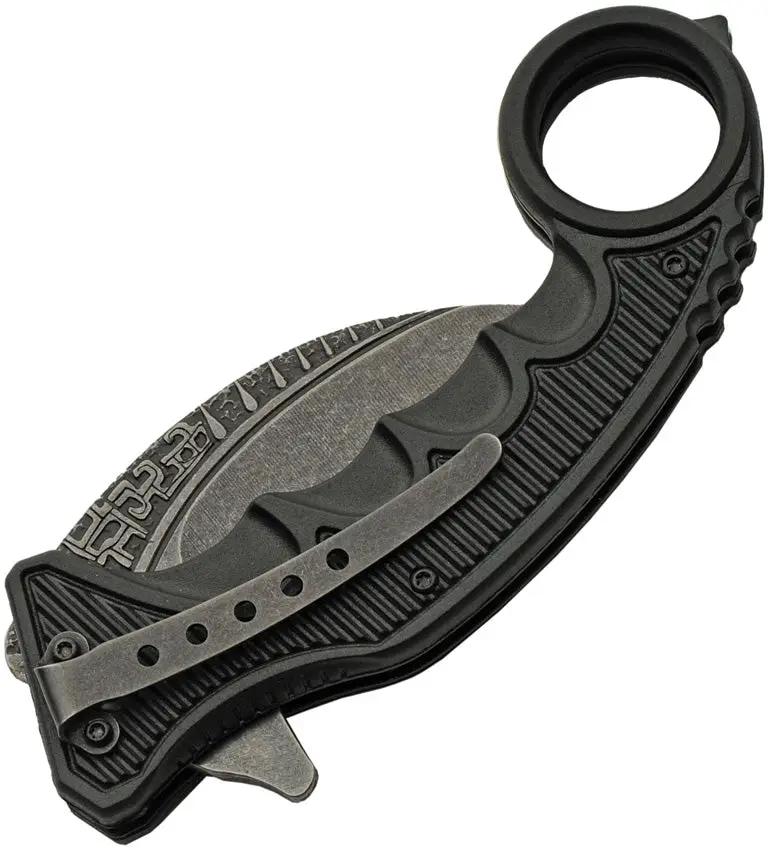 Rite Edge Gothic Karambit Linerlock 300612-RB - Assisted Opening Black Stonewash 3Cr13 Blade by Rite Edge