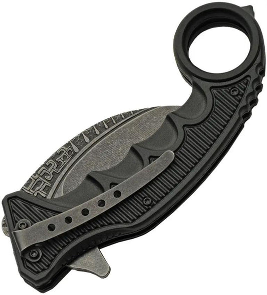 Rite Edge Gothic Karambit Linerlock 300612-RB - Assisted Opening Black Stonewash 3Cr13 Blade by Rite Edge