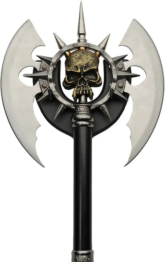 Muerte Double Blade Axe With Skull Handle And Wall Plaque 25 Inch Display Collectors Item by China Made