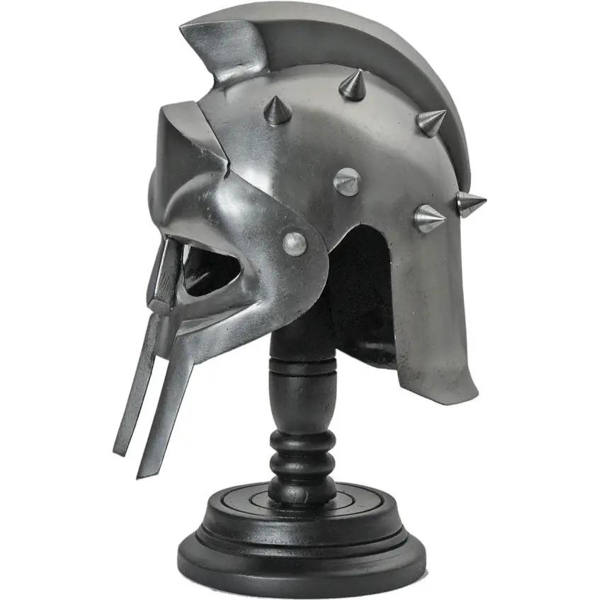 Gladiator Helmet 18 Gauge Steel 7.5 Inch With Black Display Stand For Collectors by China Made