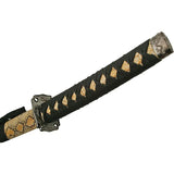 Rite Edge Katana Carbon Steel Blade - Cobra Skin Handle With Black Cord Wrap And Display Stand by Rite Edge